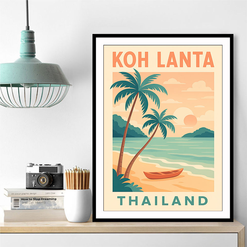 Koh Lanta Thailand Travel Poster Wall Art Koh Lanta Thailand Travel Poster Wall Art