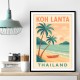 Koh Lanta Thailand Travel Poster Wall Art Koh Lanta Thailand Travel Poster Wall Art