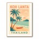 Koh Lanta Thailand Travel Poster Wall Art Koh Lanta Thailand Travel Poster Wall Art