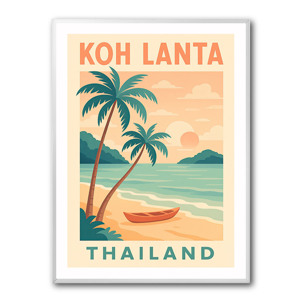 Koh Lanta Thailand Travel Poster Wall Art Koh Lanta Thailand Travel Poster Wall Art