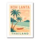 Koh Lanta Thailand Travel Poster Wall Art Koh Lanta Thailand Travel Poster Wall Art