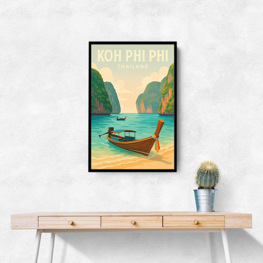 Koh Phi Phi Thailand Travel Poster 1 Wall Art Koh Phi Phi Thailand Travel Poster 1 Wall Art
