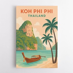 Koh Phi Phi Thailand Travel Poster  Wall Art