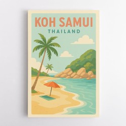 Koh Samui Thailand Travel Poster 1  Wall Art