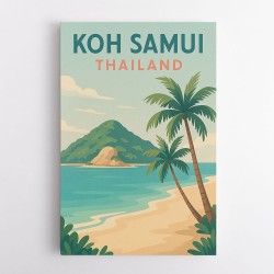 Koh Samui Thailand Travel Poster  Wall Art