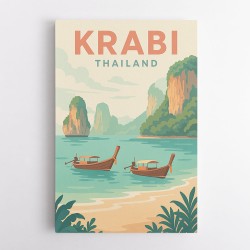 Krabi Thailand Travel Poster  Wall Art