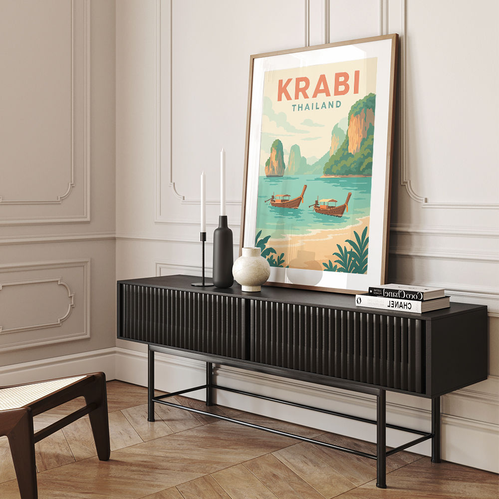 Krabi Thailand Travel Poster Wall Art Krabi Thailand Travel Poster Wall Art