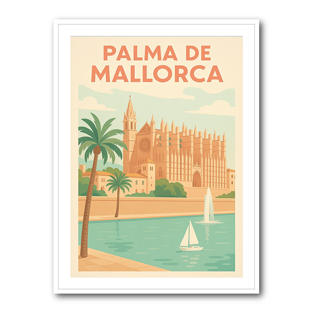 Mallorca Travel Poster Wall Art Mallorca Travel Poster Wall Art