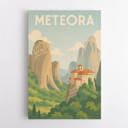 Meteora Travel Poster  Wall Art