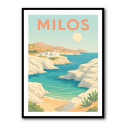 Milos Travel Poster  Wall Art