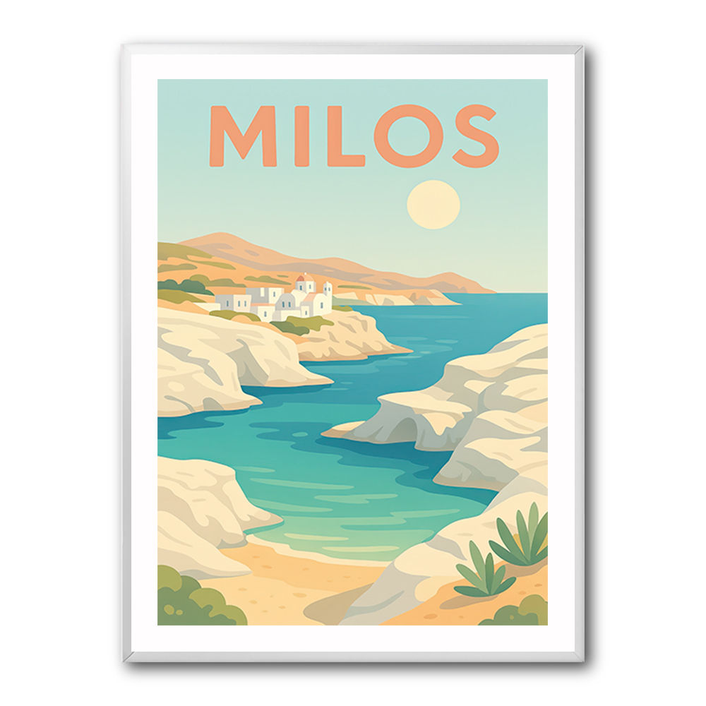 Milos Travel Poster Wall Art Milos Travel Poster Wall Art