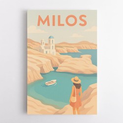 Milos Travel Poster Wall Art
