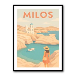 Milos Travel Poster Wall Art