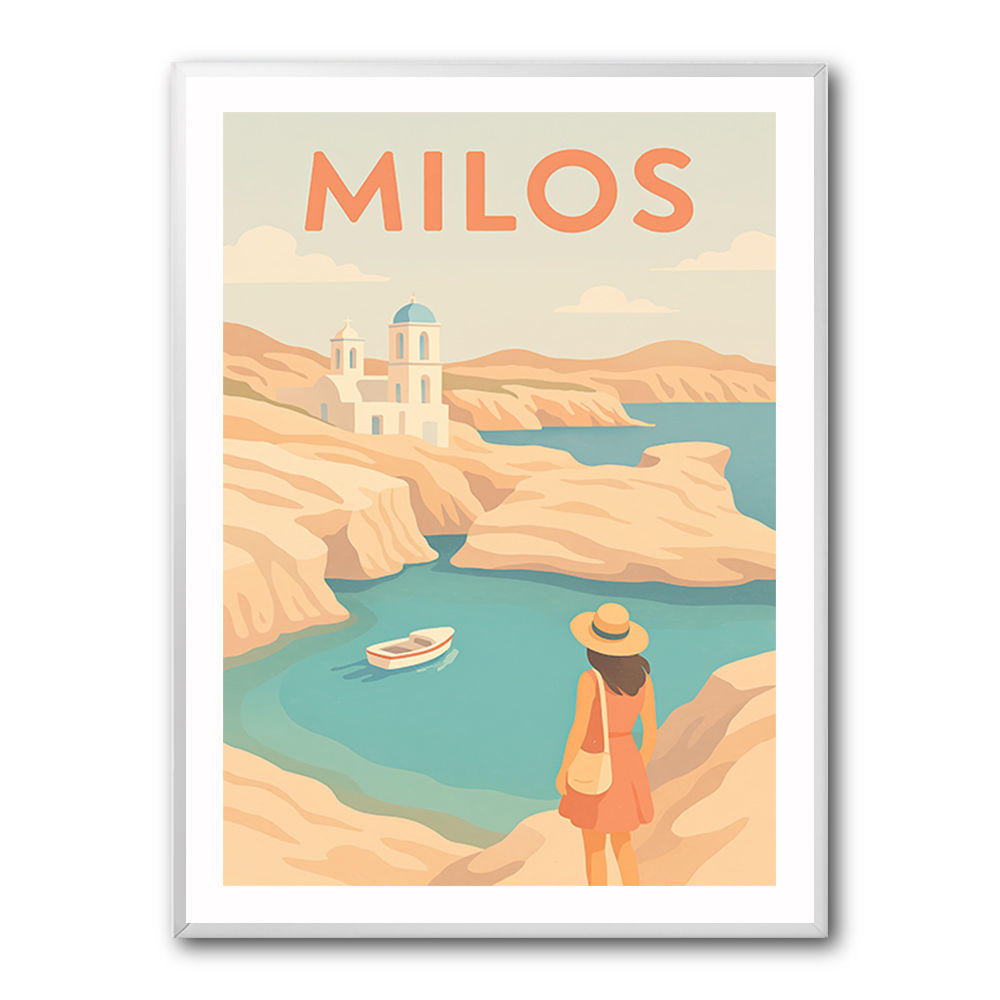Milos Travel Poster Wall Art Milos Travel Poster Wall Art
