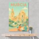 Modern Málaga Travel Poster Wall Art Modern Málaga Travel Poster Wall Art