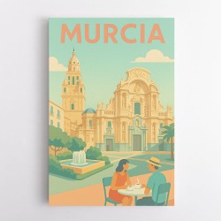 Modern Málaga Travel Poster  Wall Art