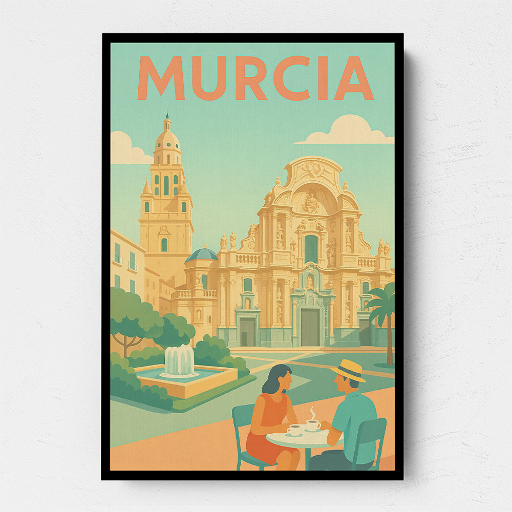 Modern Málaga Travel Poster Wall Art Modern Málaga Travel Poster Wall Art