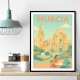 Modern Málaga Travel Poster Wall Art Modern Málaga Travel Poster Wall Art