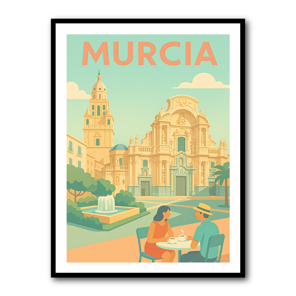 Modern Málaga Travel Poster Wall Art Modern Málaga Travel Poster Wall Art