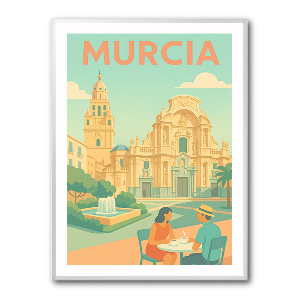 Modern Málaga Travel Poster Wall Art Modern Málaga Travel Poster Wall Art
