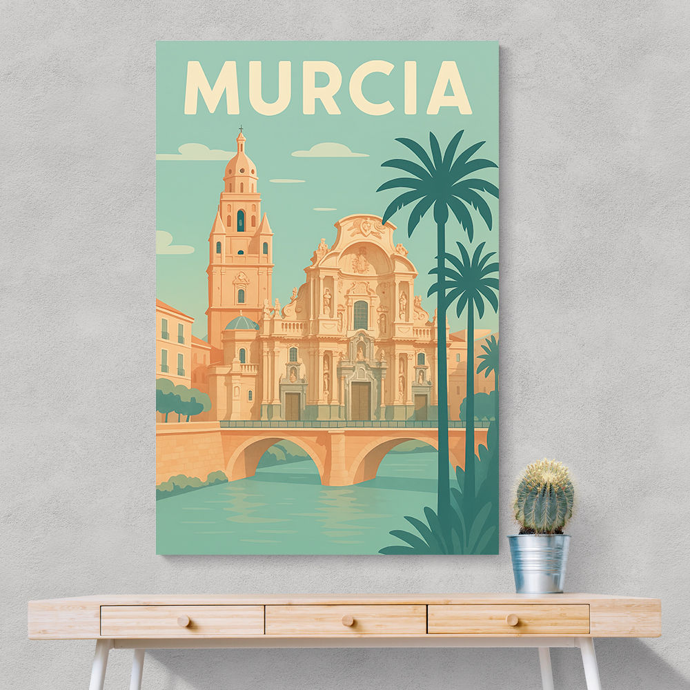Modern Málaga Travel Poster Wall Art Modern Málaga Travel Poster Wall Art