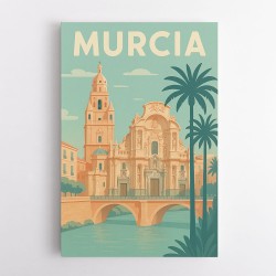 Modern Málaga Travel Poster Wall Art