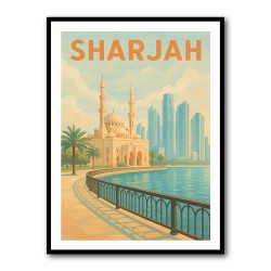 Sharjah Travel Poster 1 Wall Art