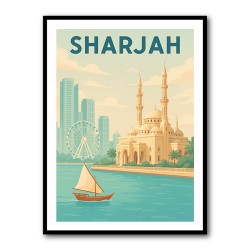 Sharjah Travel Poster  Wall Art
