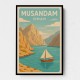 Musandam Travel Poster Wall Art Musandam Travel Poster Wall Art
