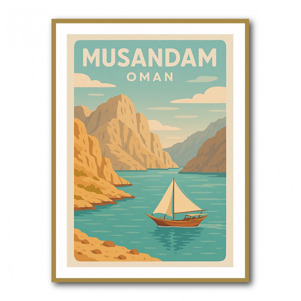 Musandam Travel Poster Wall Art Musandam Travel Poster Wall Art