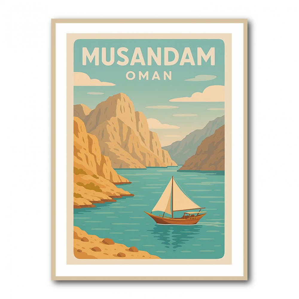 Musandam Travel Poster Wall Art Musandam Travel Poster Wall Art
