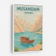 Musandam Travel Poster Wall Art Musandam Travel Poster Wall Art