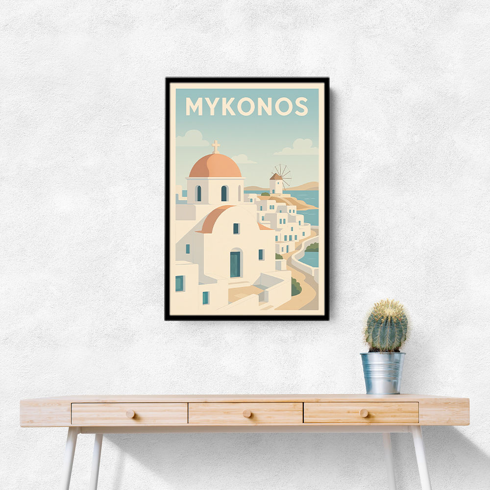Mykonos Travel Poster 1 Wall Art Mykonos Travel Poster 1 Wall Art