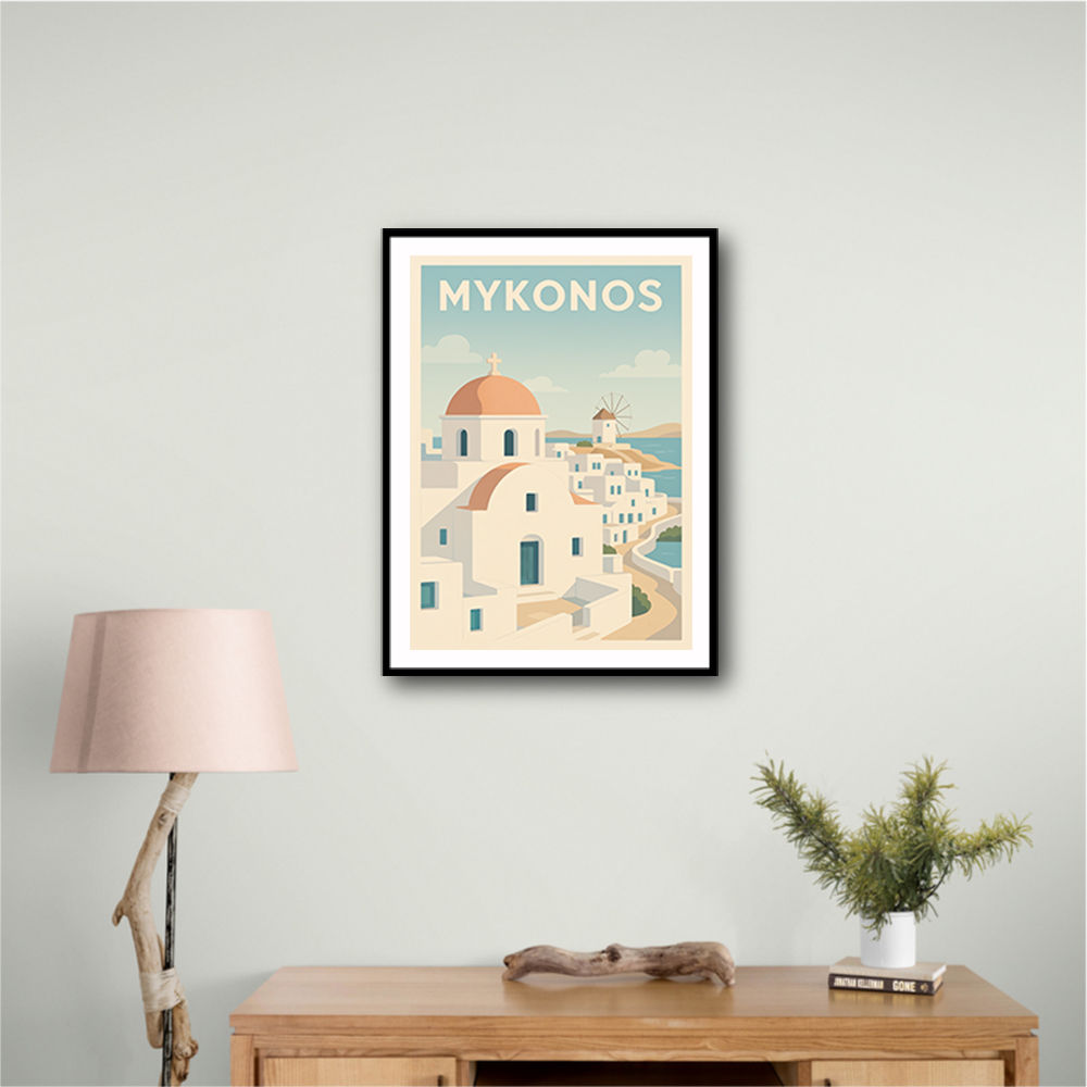 Mykonos Travel Poster 1 Wall Art Mykonos Travel Poster 1 Wall Art