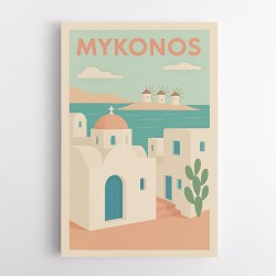 Mykonos Travel Poster Wall Art