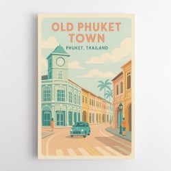 Old Phuket Town Phuket Thailand Travel Poster 1 Wall Art