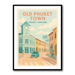 Old Phuket Town Phuket Thailand Travel Poster 1 Wall Art