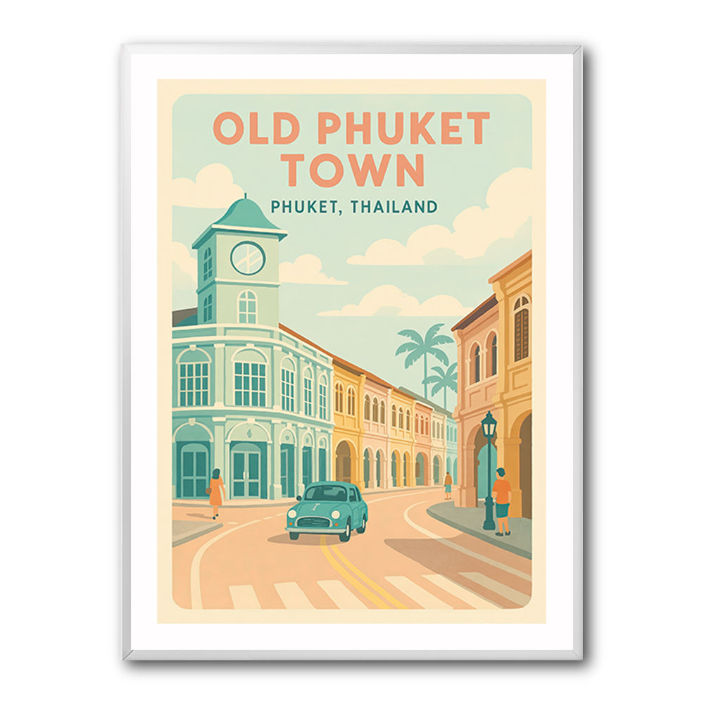 Old Phuket Town Phuket Thailand Travel Poster 1 Wall Art Old Phuket Town Phuket Thailand Travel Poster 1 Wall Art