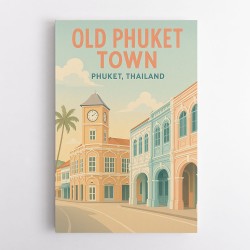 Old Phuket Town Phuket Thailand Travel Poster Wall Art