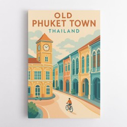 Old Town Phuket Thailland Travel Poster 1 Wall Art