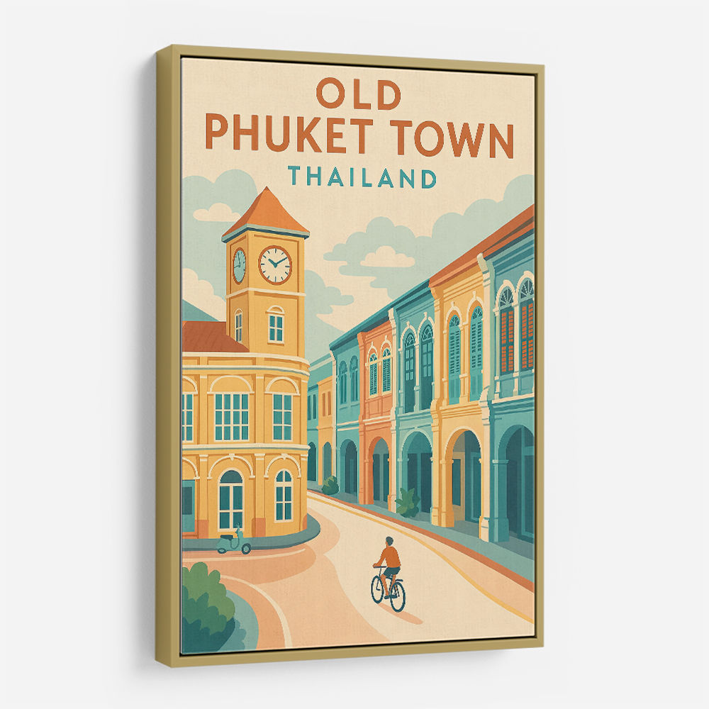 Old Town Phuket Thailland Travel Poster 1 Wall Art Old Town Phuket Thailland Travel Poster 1 Wall Art