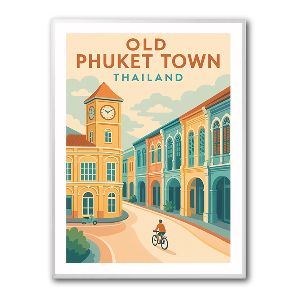 Old Town Phuket Thailland Travel Poster 1 Wall Art Old Town Phuket Thailland Travel Poster 1 Wall Art