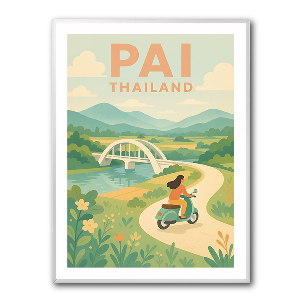 Pai Thailand Travel Poster 1 Wall Art Pai Thailand Travel Poster 1 Wall Art