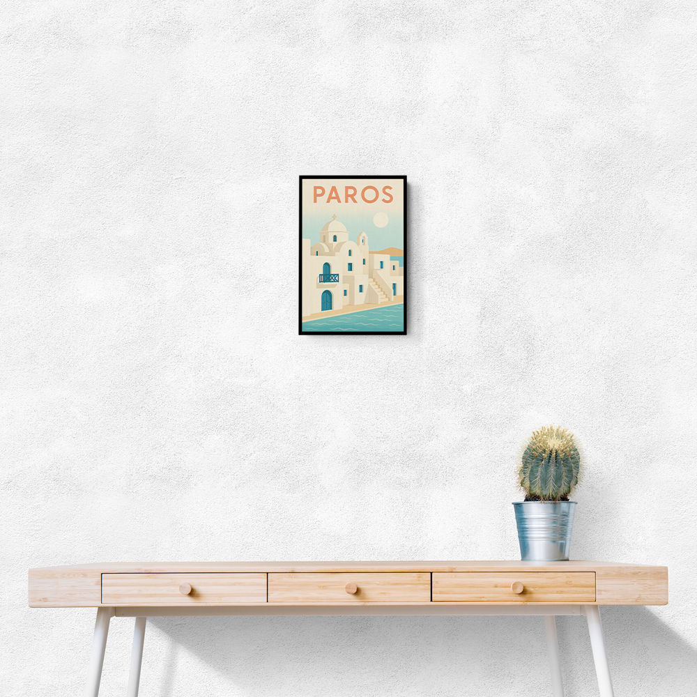Paros Travel Poster Wall Art Paros Travel Poster Wall Art