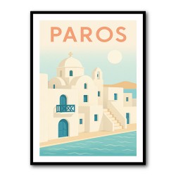 Paros Travel Poster Wall Art
