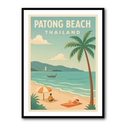 Patong Beach Thailand Travel Poster 1 Wall Art
