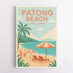 Patong Beach Thailand Travel Poster Wall Art
