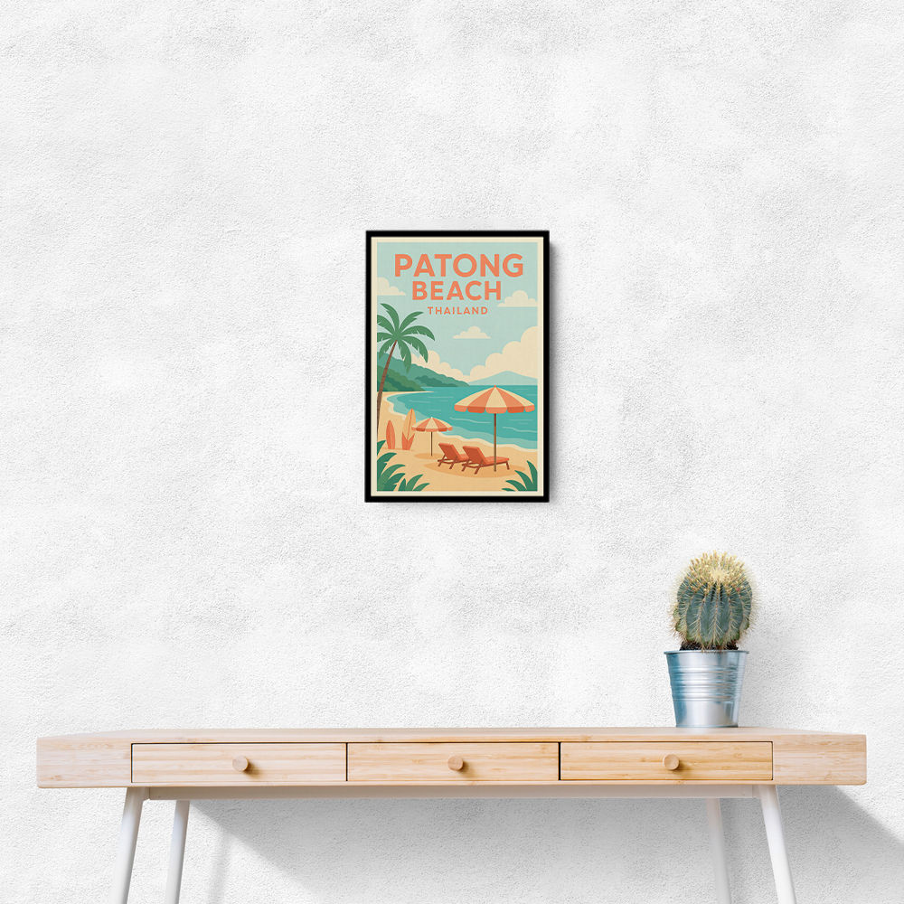 Patong Beach Thailand Travel Poster Wall Art Patong Beach Thailand Travel Poster Wall Art