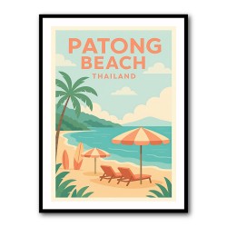 Patong Beach Thailand Travel Poster Wall Art