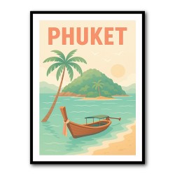 Phuket Travel Poster 1 Wall Art